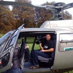 Hubschrauber mit Helge